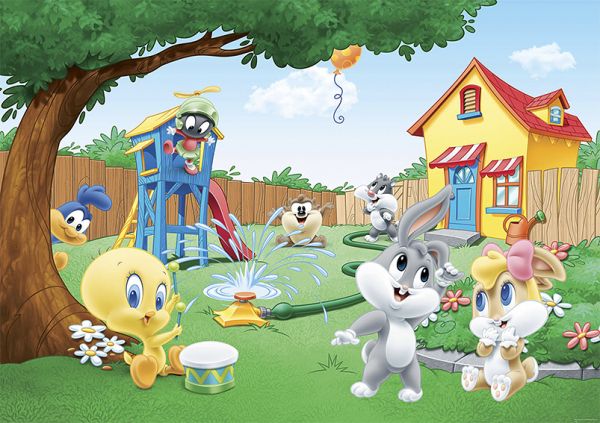 Painel Festa Looney Tunnes Baby (200x100) - Número 01