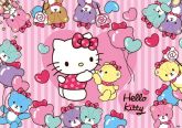 Painel Festa Hello Kitty (200x130) - Número 07